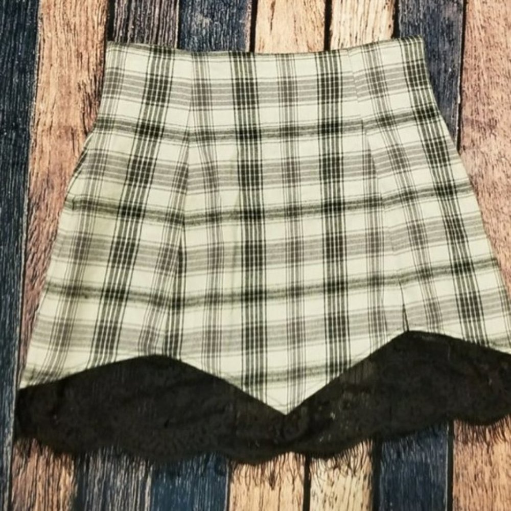 LF Red Leather Ette Plaid Mini